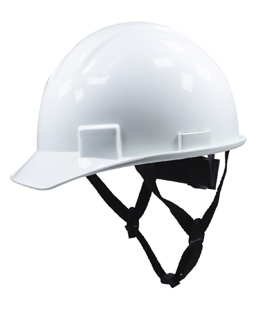 CASCO CON RATCHET Y MENTONERA GENERAL ELECTRIC BLANCO