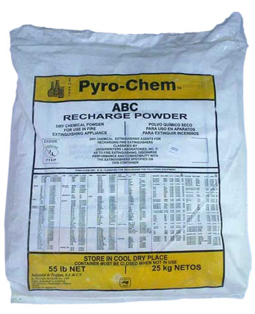 POLVO QUIMICO SECO ABC-55 BOLSA 25 KG (55 LBS).